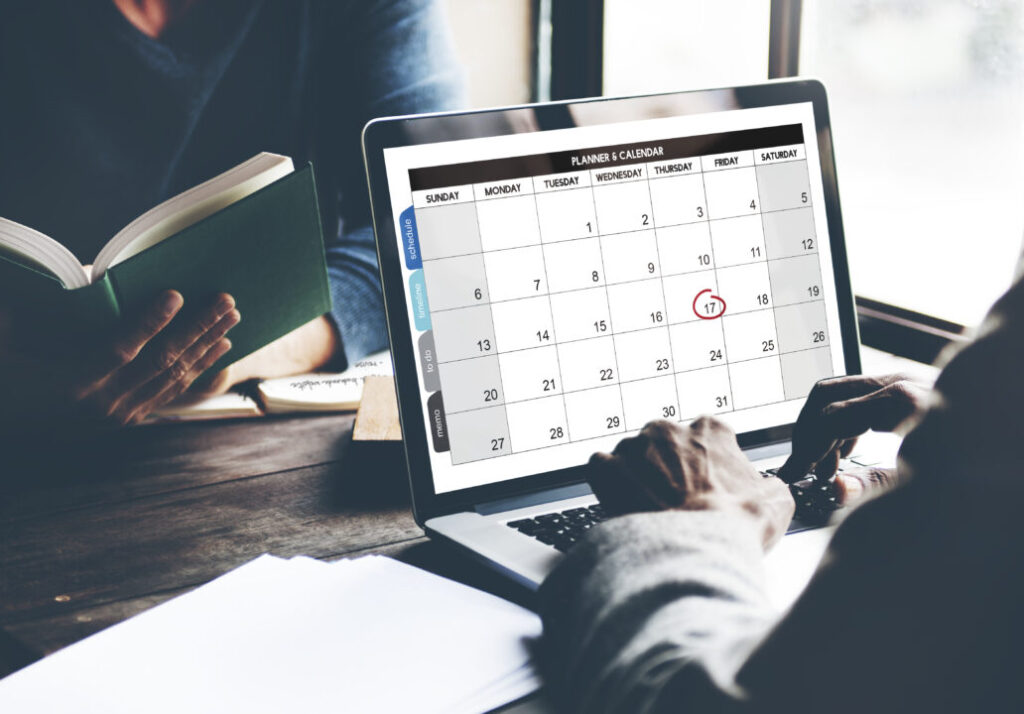 digital legal calendar with deadlines and reminders