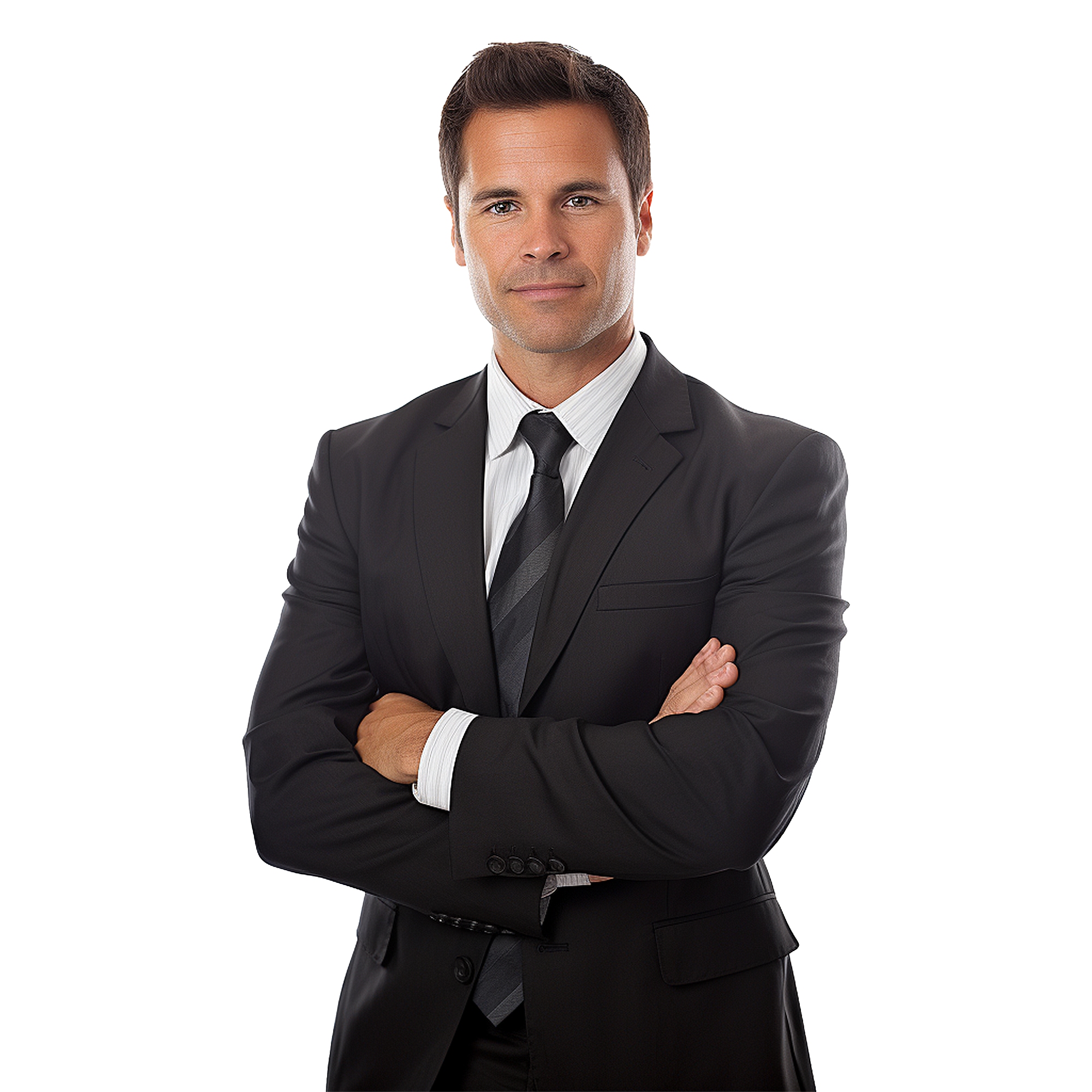 Professional in a suit representing innovation and expertise, symbolizing SpineLegal Software's commitment to legal excellence.