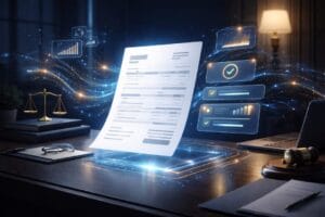 Machine learning legal billing compliance dashboard illustration