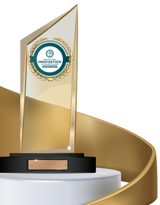 Award for Innovation and Excellence won by SpineLegal Software, highlighting achievements in legal tech solutions.